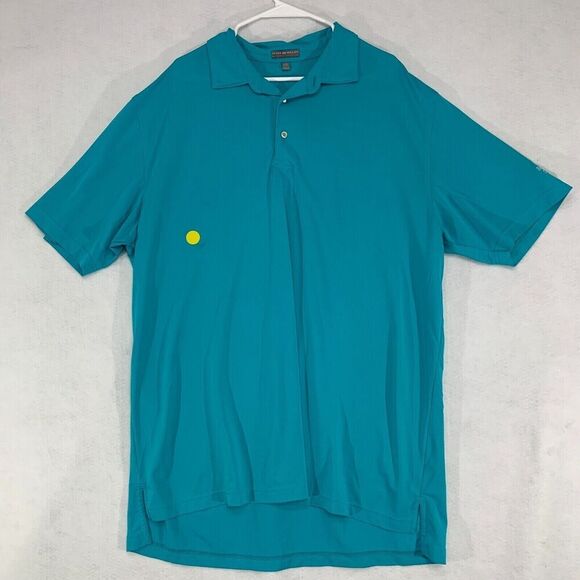 Peter Millar Polo Shirt Mens Size XXL 2XL Teal Blue Summer Comfort Short Sleeve - Picture 10 of 12